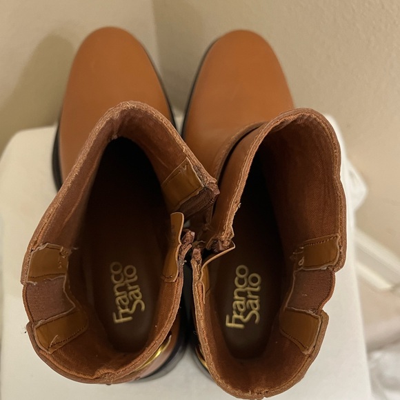 Franco Sarto Elese Womens Leather Ankle Boots brown Size 7M - Picture 5 of 10